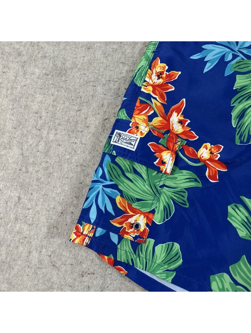 Polo Ralph Lauren Swim Shorts Mens XL Hawaiian Aloha Print Board Trunks Beach
